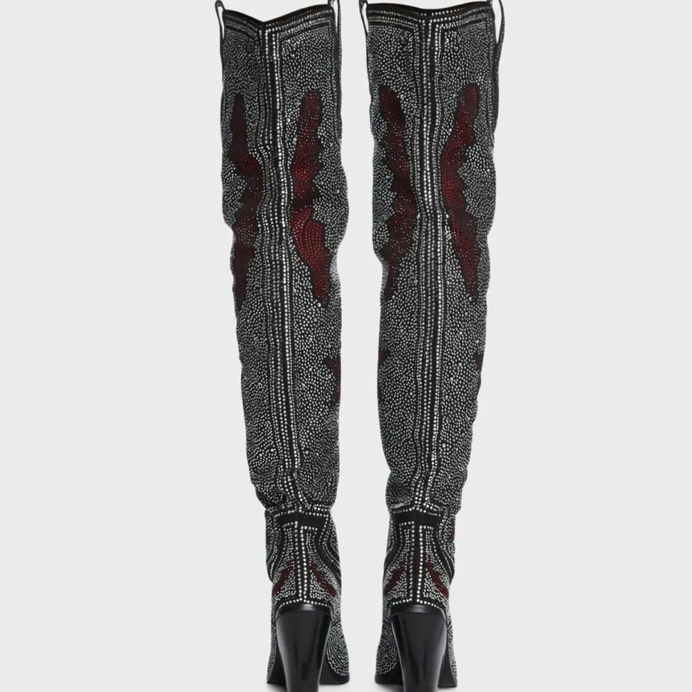 Azalea Wang Jolee Rhinestone Boots - Picture 2 of 11